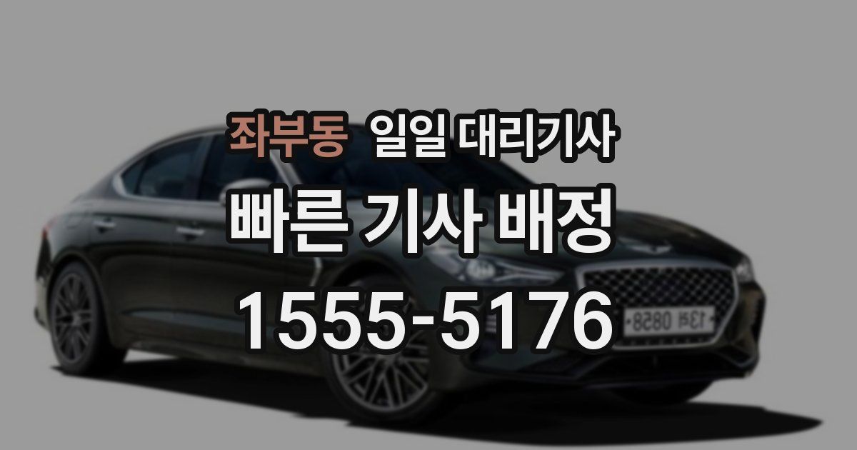 좌부동 일일 대리기사