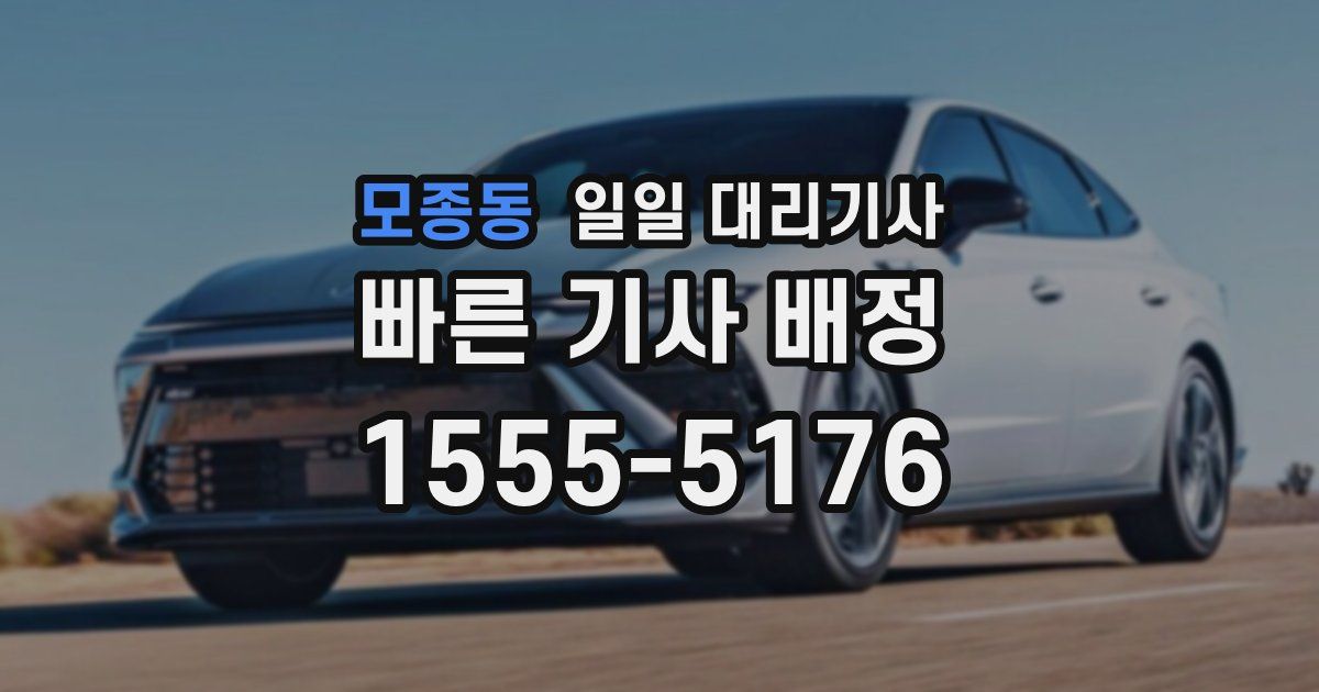 모종동 일일 대리기사