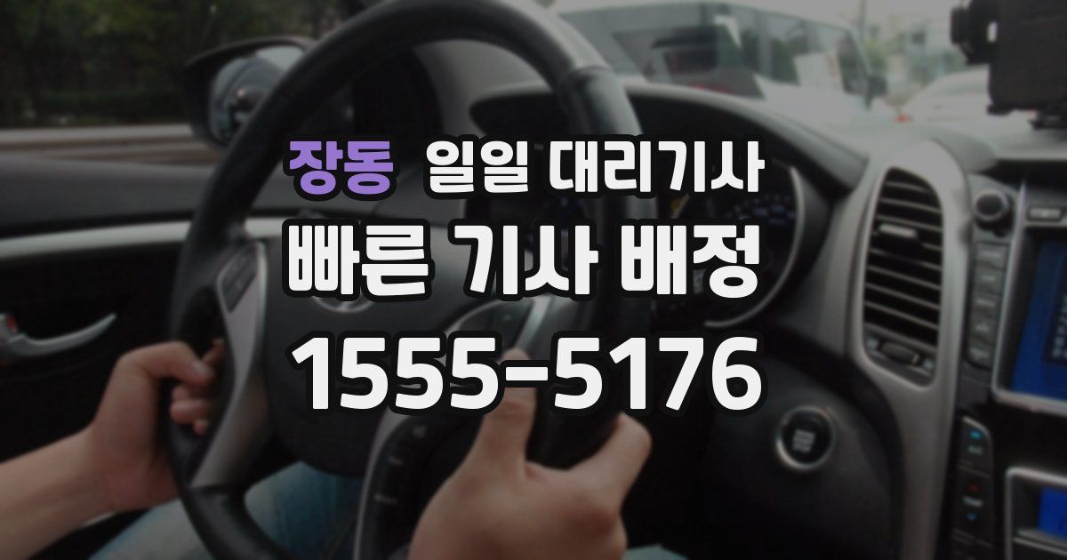 장동 일일 대리기사