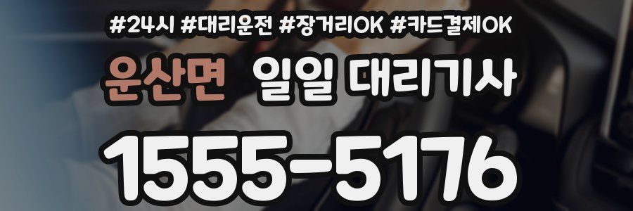 운산면 일일 대리기사