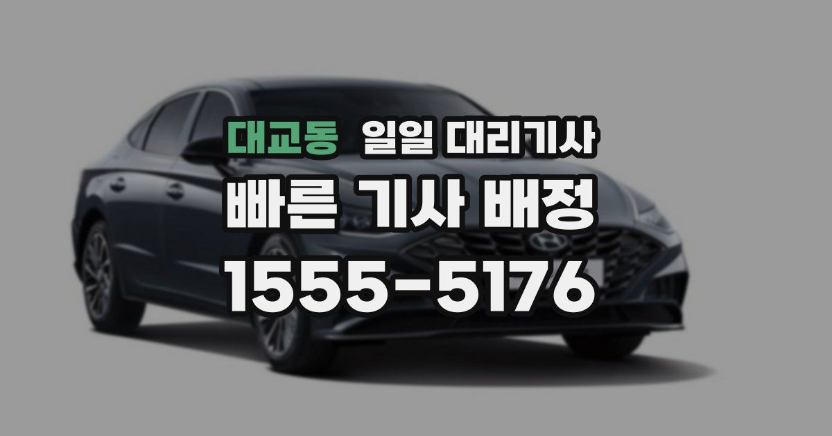 대교동 일일 대리기사