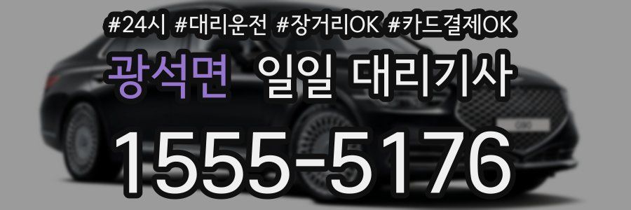 광석면 일일 대리기사