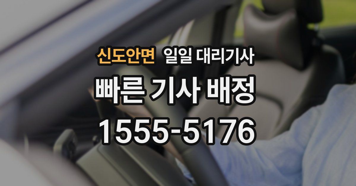 신도안면 일일 대리기사