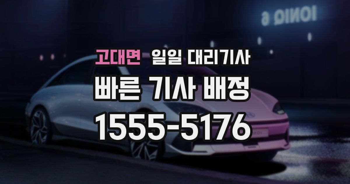 고대면 일일 대리기사