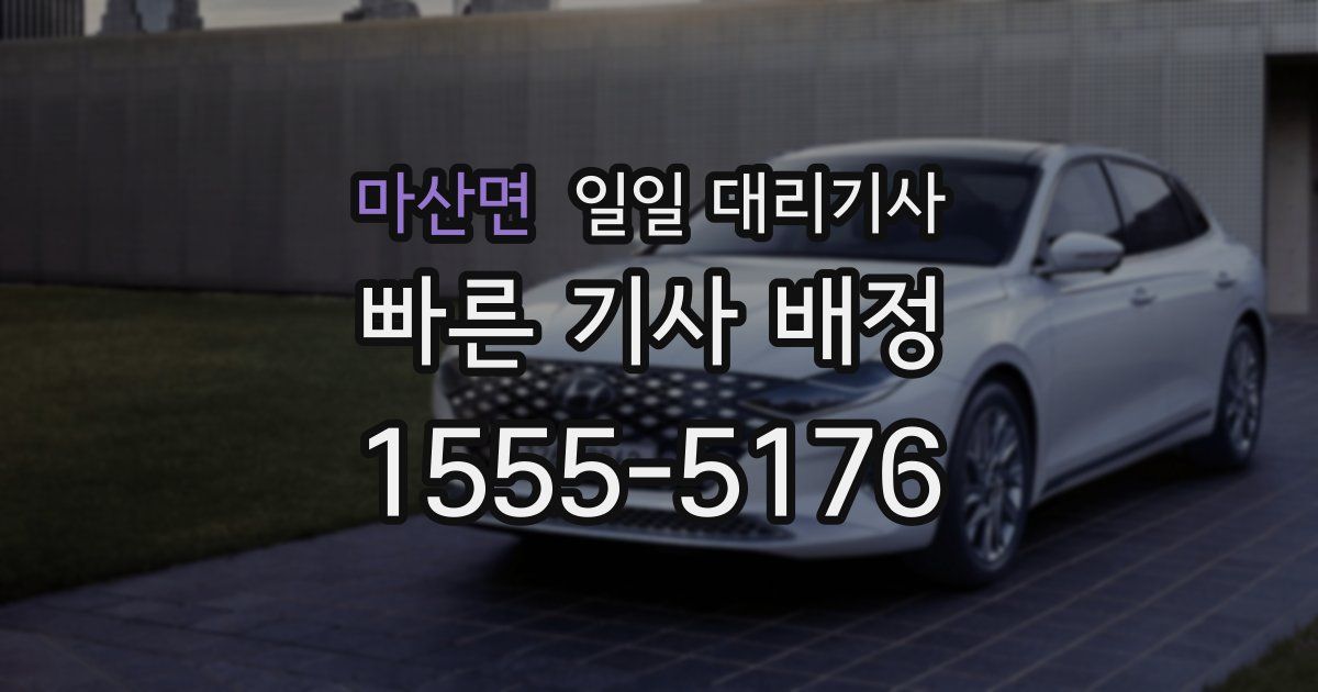 마산면 일일 대리기사