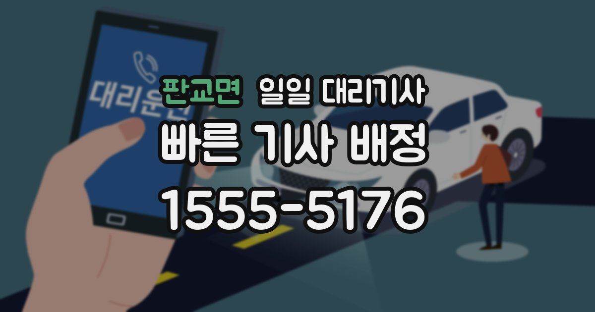 판교면 일일 대리기사