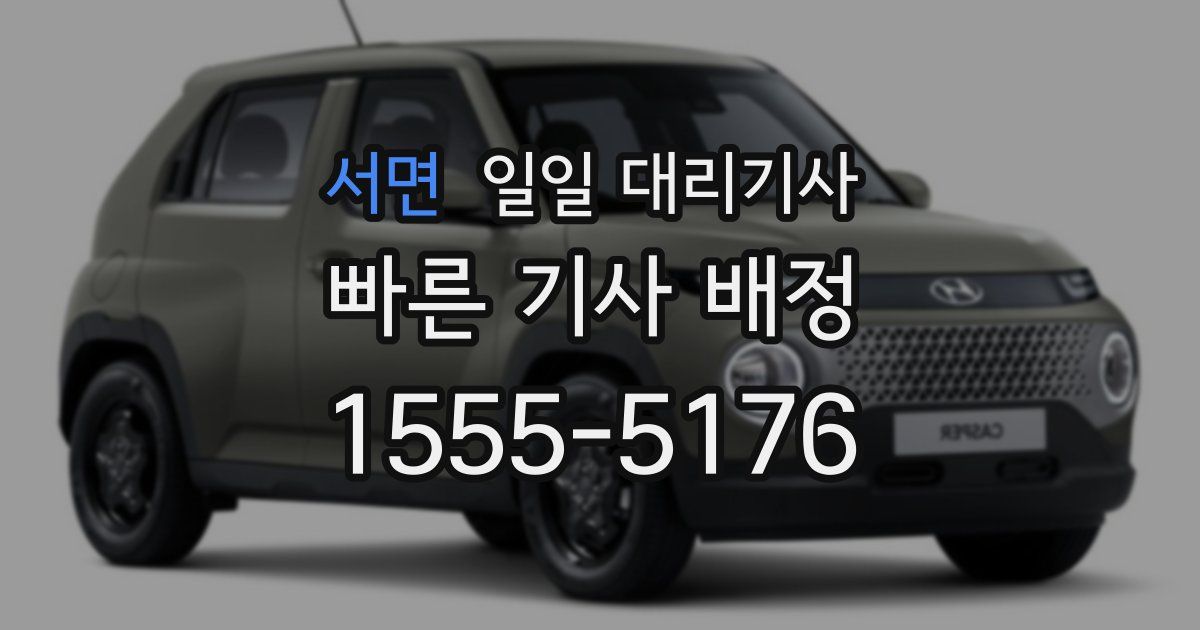 서면 일일 대리기사
