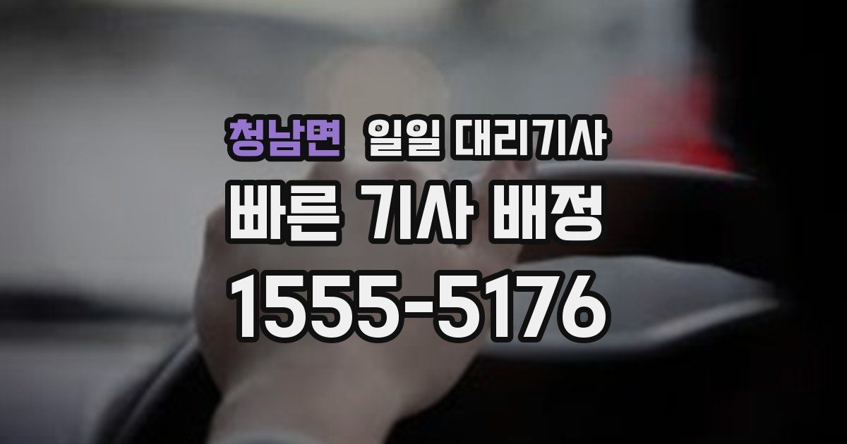청남면 일일 대리기사