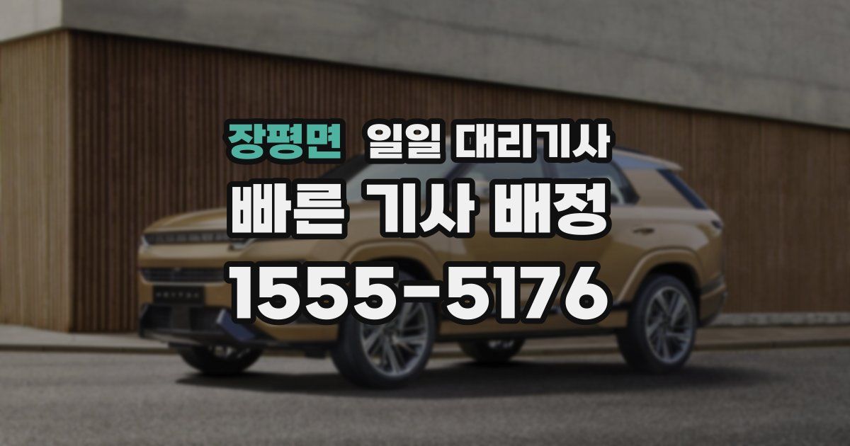 장평면 일일 대리기사