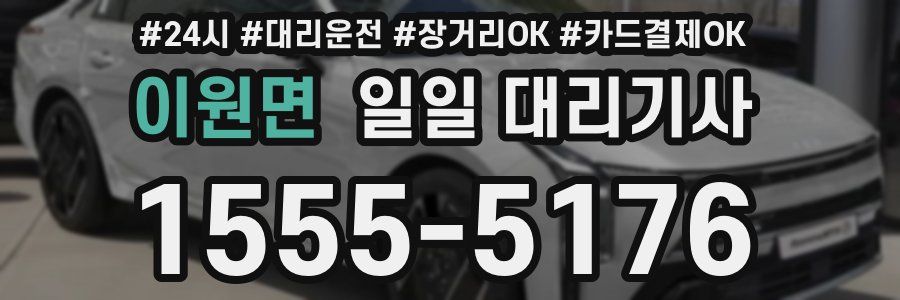 이원면 일일 대리기사