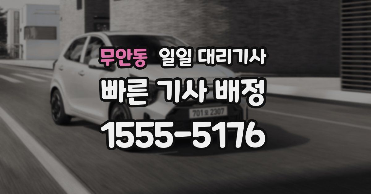 무안동 일일 대리기사