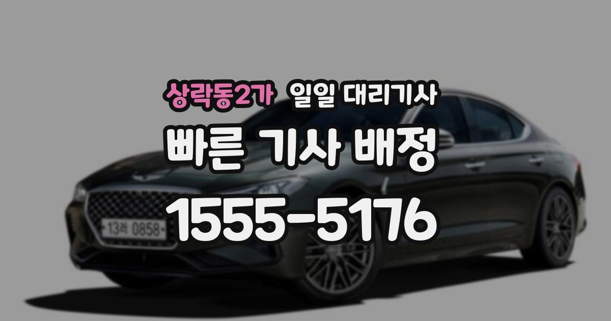 상락동2가 일일 대리기사
