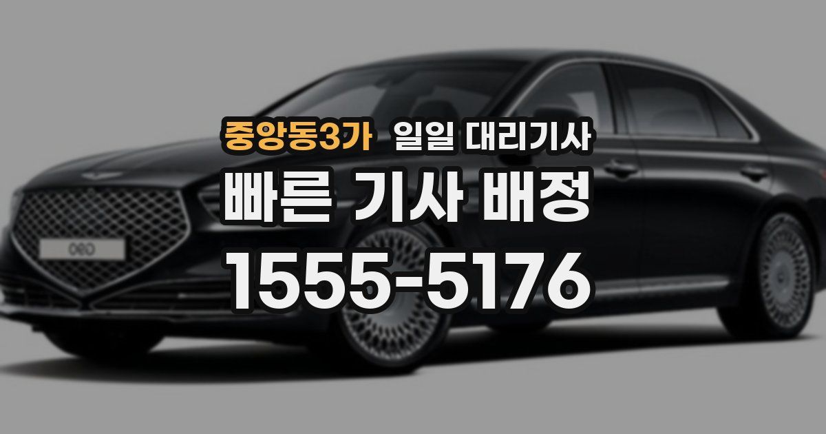 중앙동3가 일일 대리기사