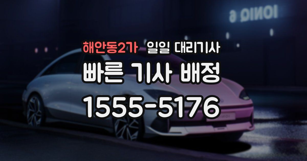 해안동2가 일일 대리기사