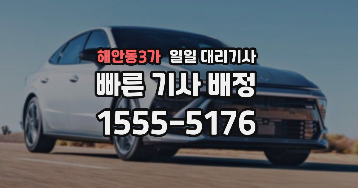 해안동3가 일일 대리기사