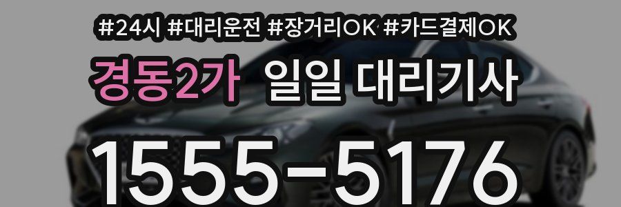 경동2가 일일 대리기사