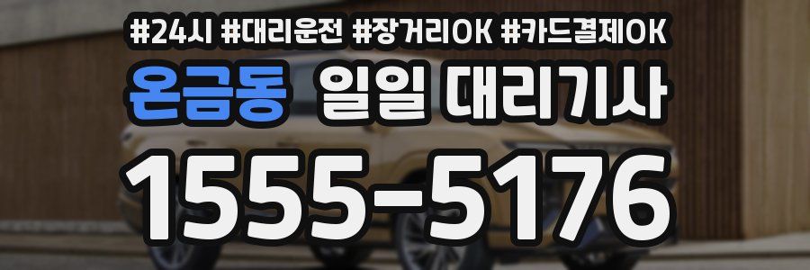 온금동 일일 대리기사