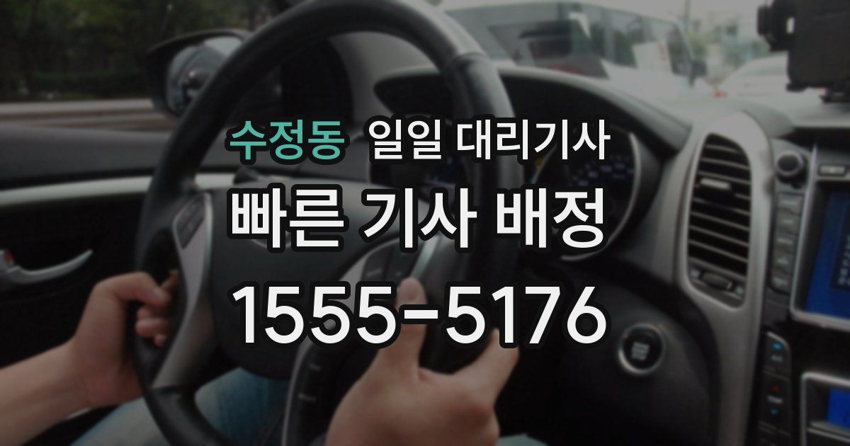 수정동 일일 대리기사