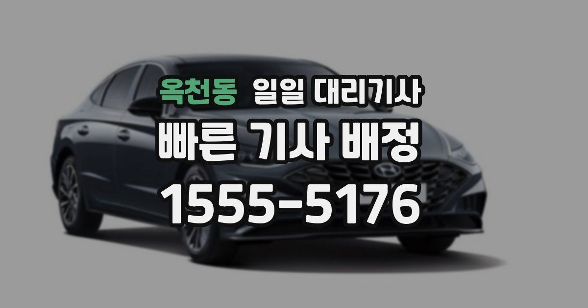 옥천동 일일 대리기사