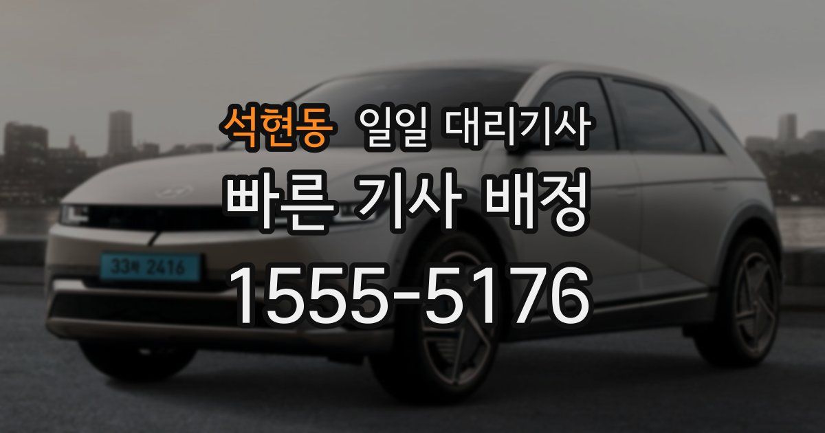 석현동 일일 대리기사
