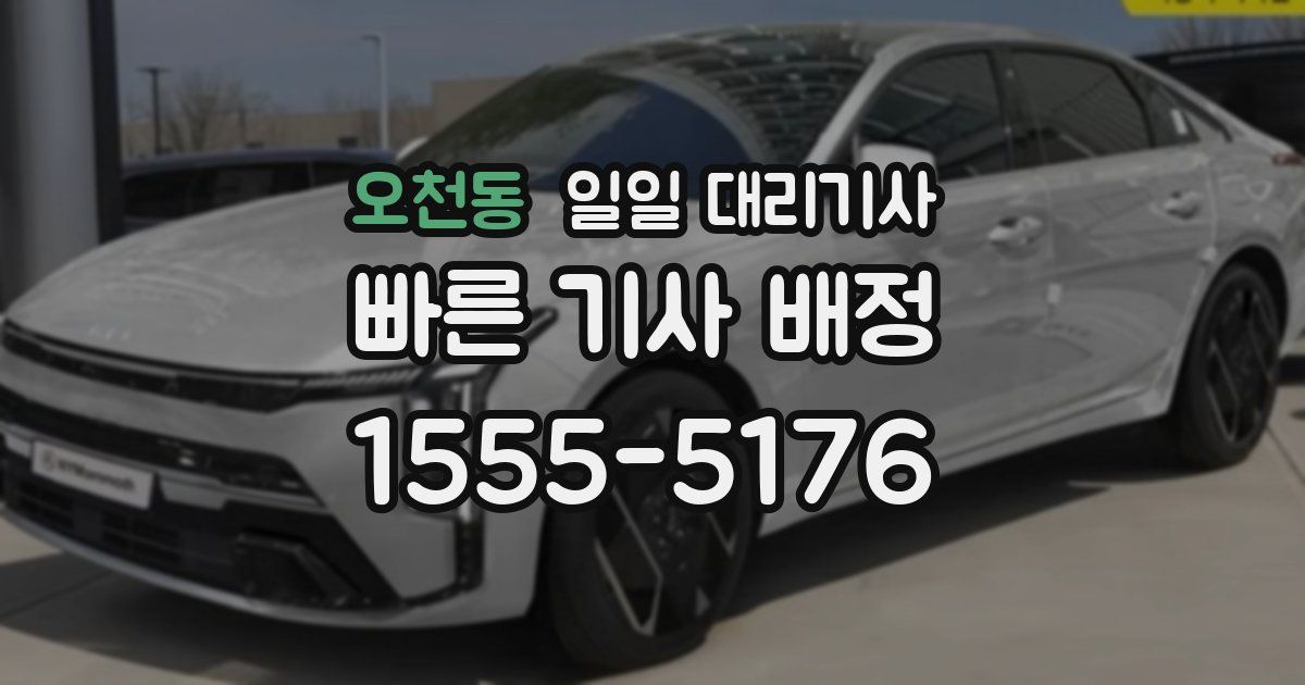 오천동 일일 대리기사