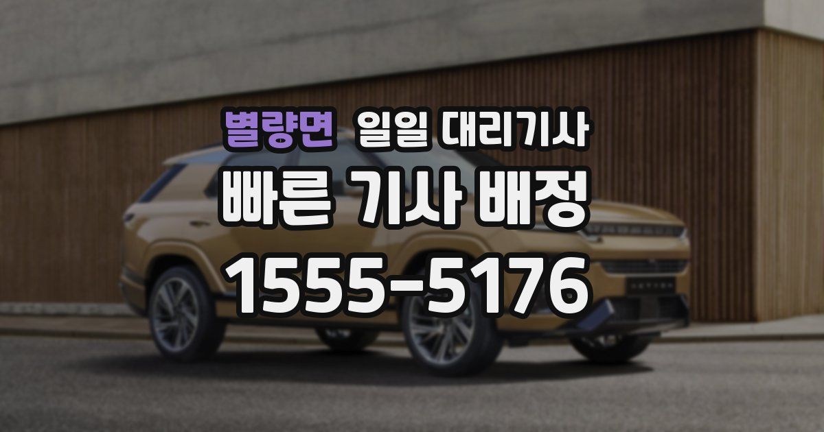 별량면 일일 대리기사