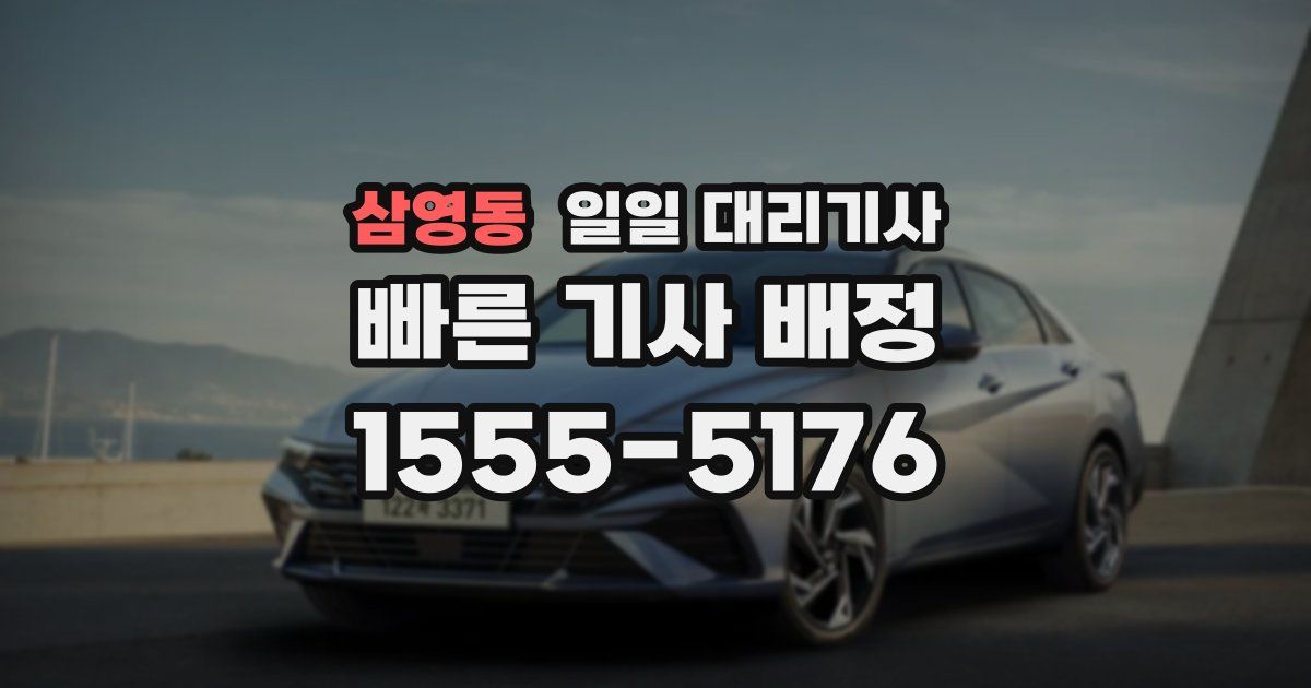 삼영동 일일 대리기사