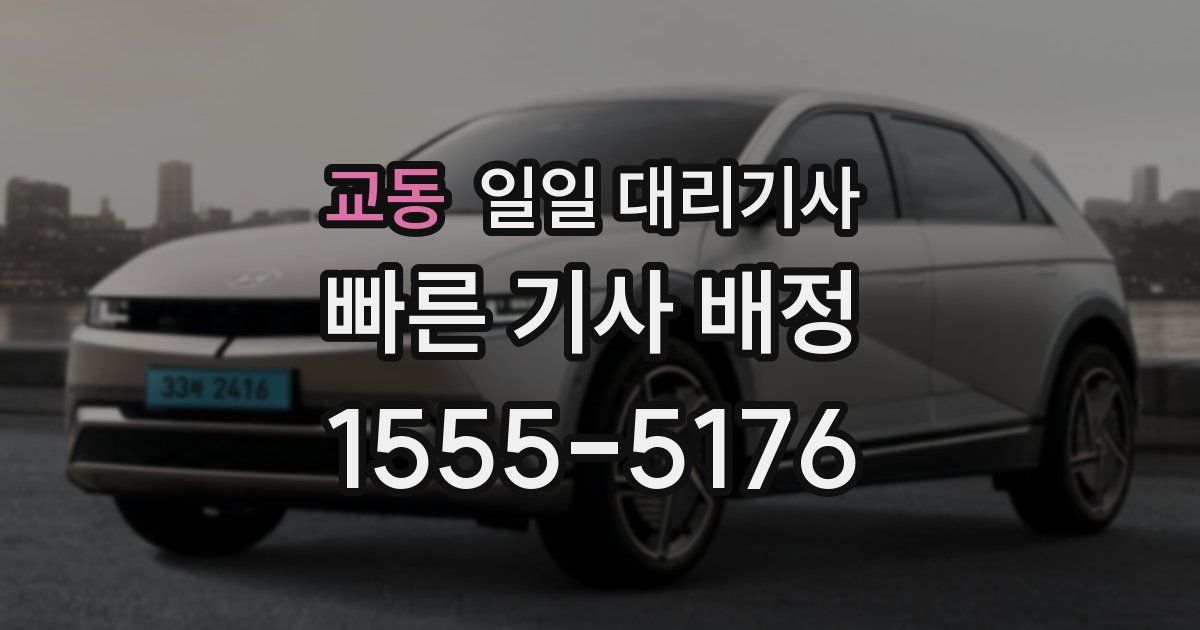 교동 일일 대리기사