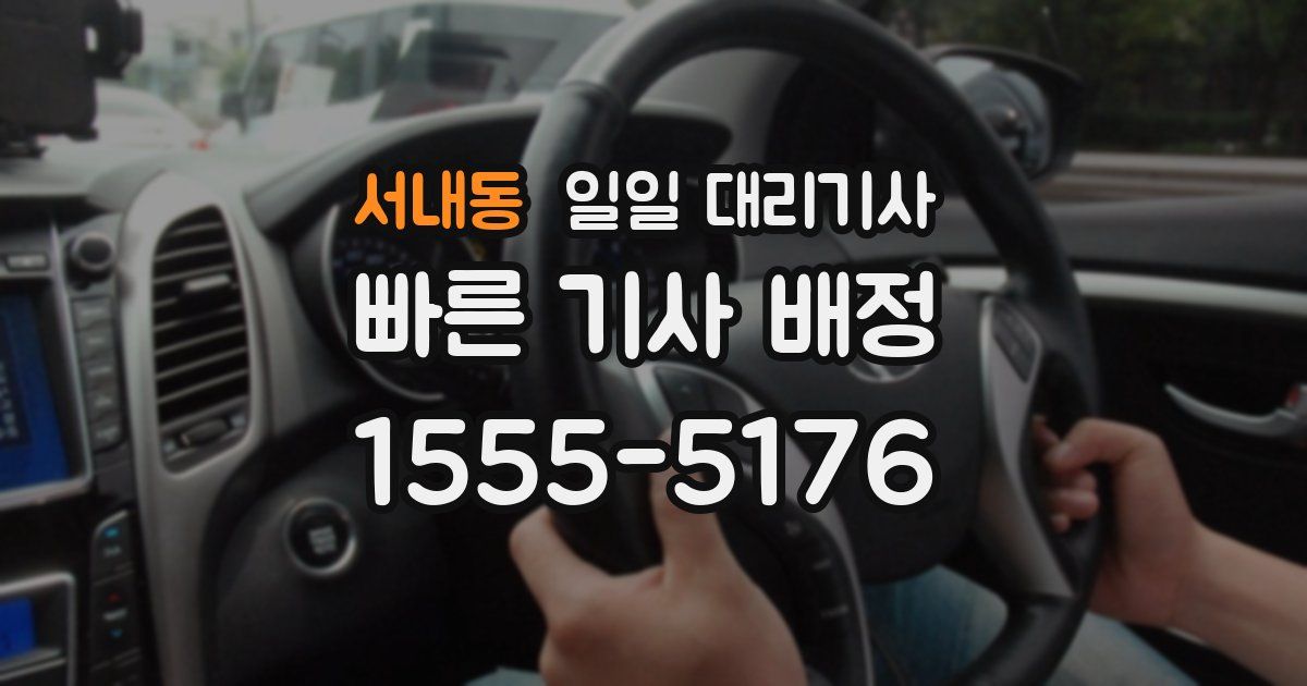 서내동 일일 대리기사
