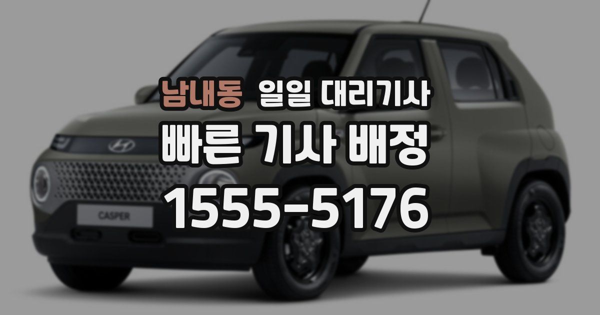 남내동 일일 대리기사