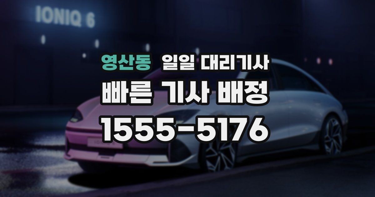 영산동 일일 대리기사