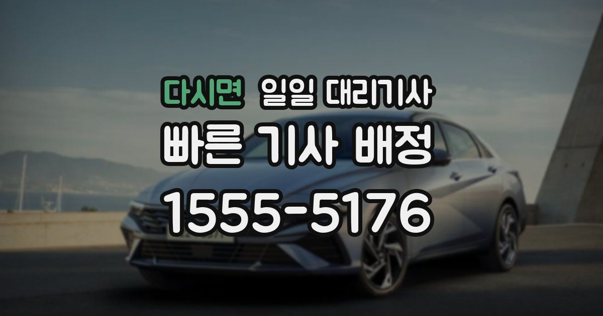 다시면 일일 대리기사