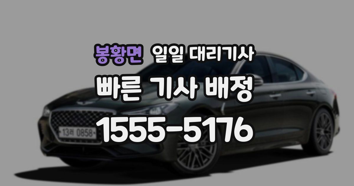 봉황면 일일 대리기사