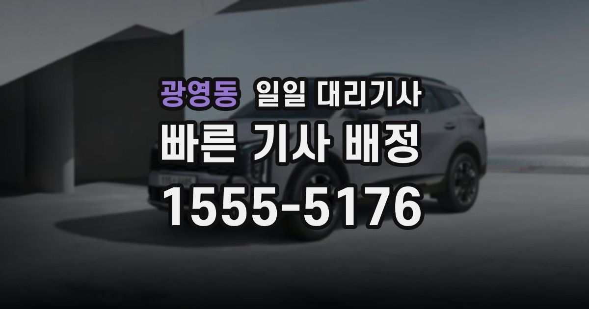 광영동 일일 대리기사