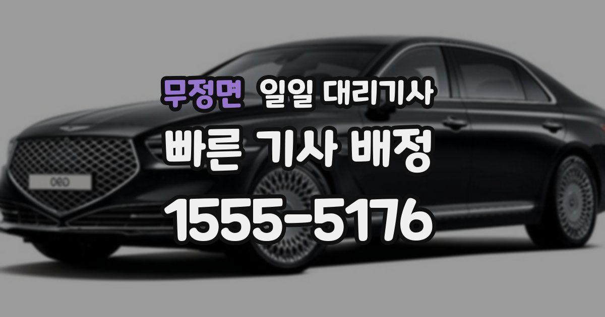 무정면 일일 대리기사
