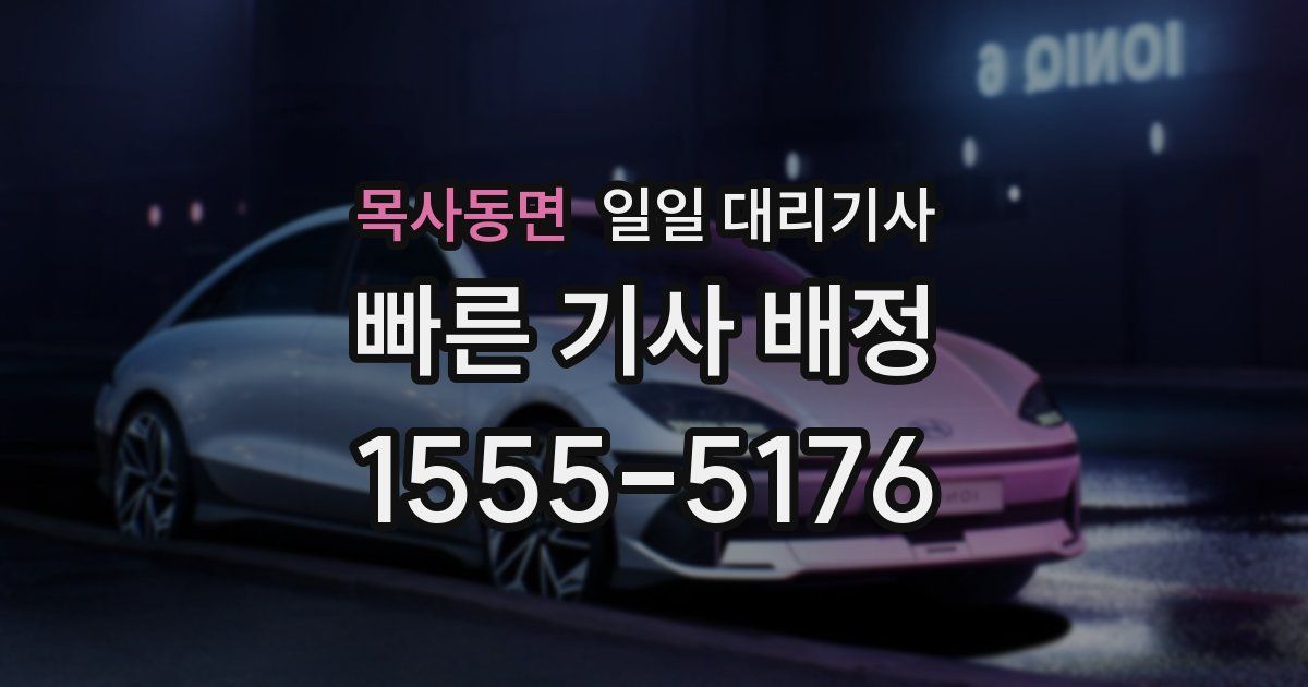 목사동면 일일 대리기사