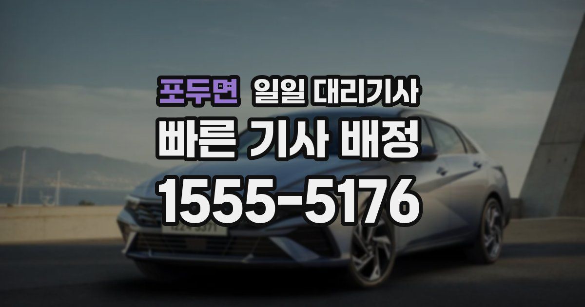 포두면 일일 대리기사
