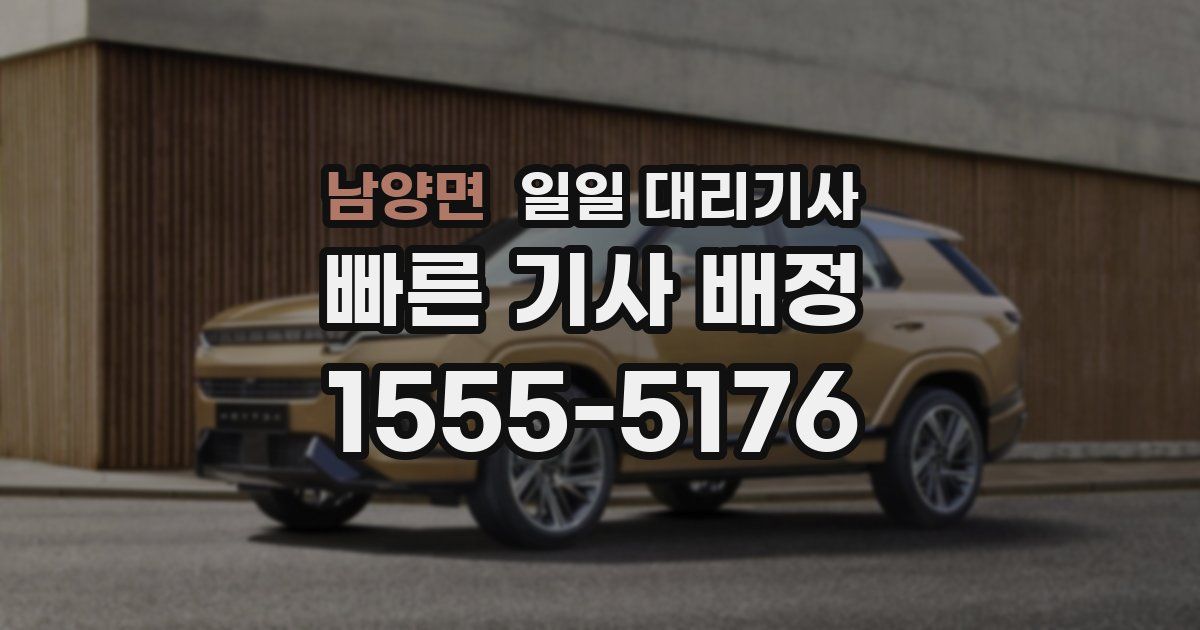 남양면 일일 대리기사