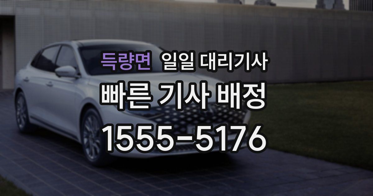 득량면 일일 대리기사