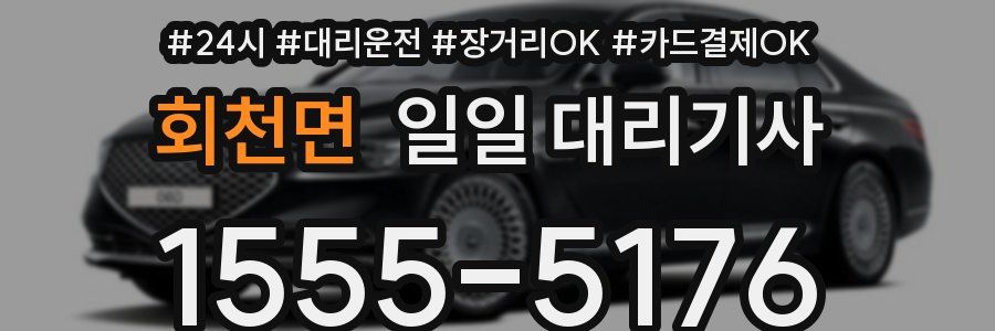 회천면 일일 대리기사