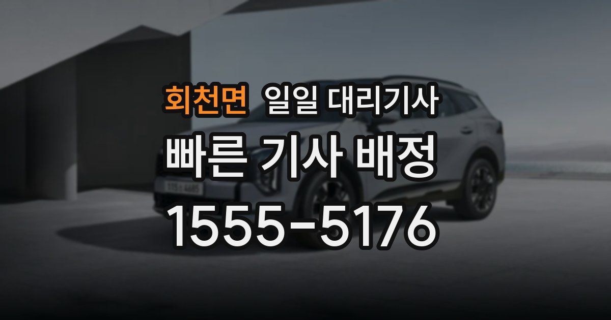 회천면 일일 대리기사