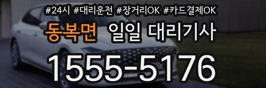 동복면 일일 대리기사