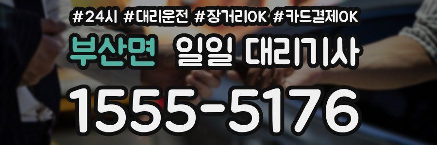 부산면 일일 대리기사