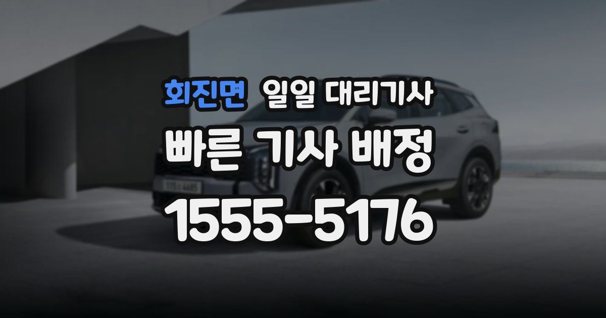 회진면 일일 대리기사