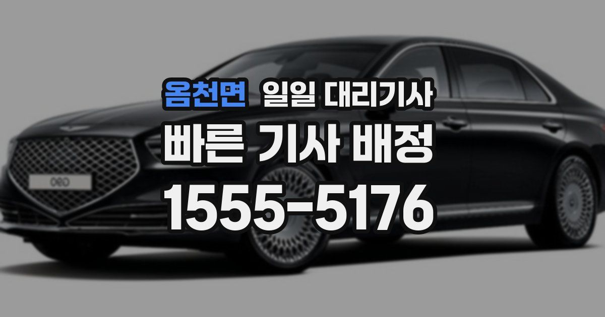 옴천면 일일 대리기사