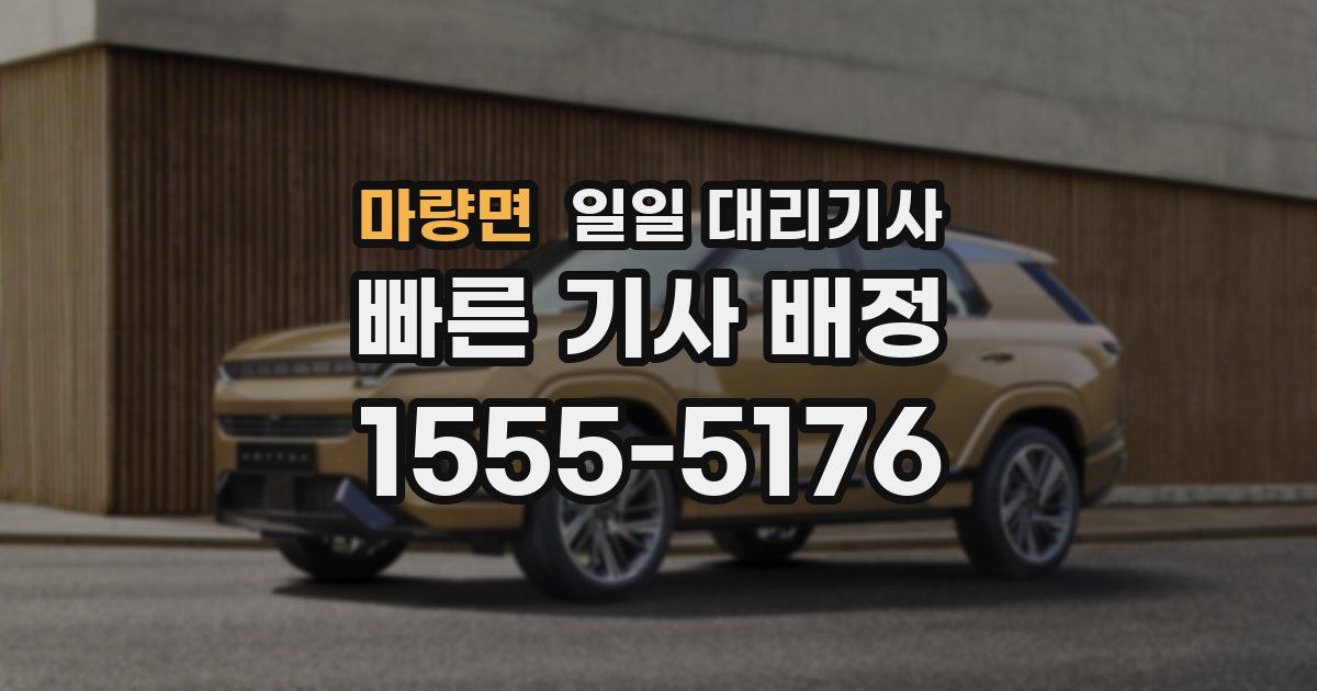 마량면 일일 대리기사