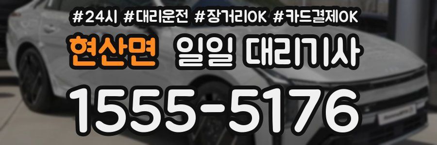 현산면 일일 대리기사