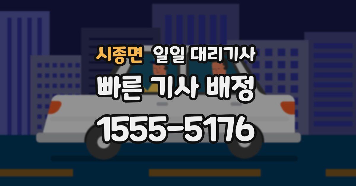 시종면 일일 대리기사