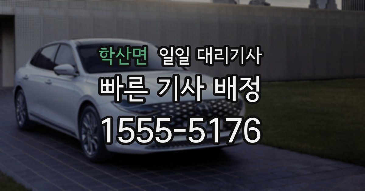 학산면 일일 대리기사