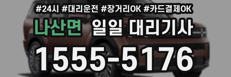 나산면 일일 대리기사